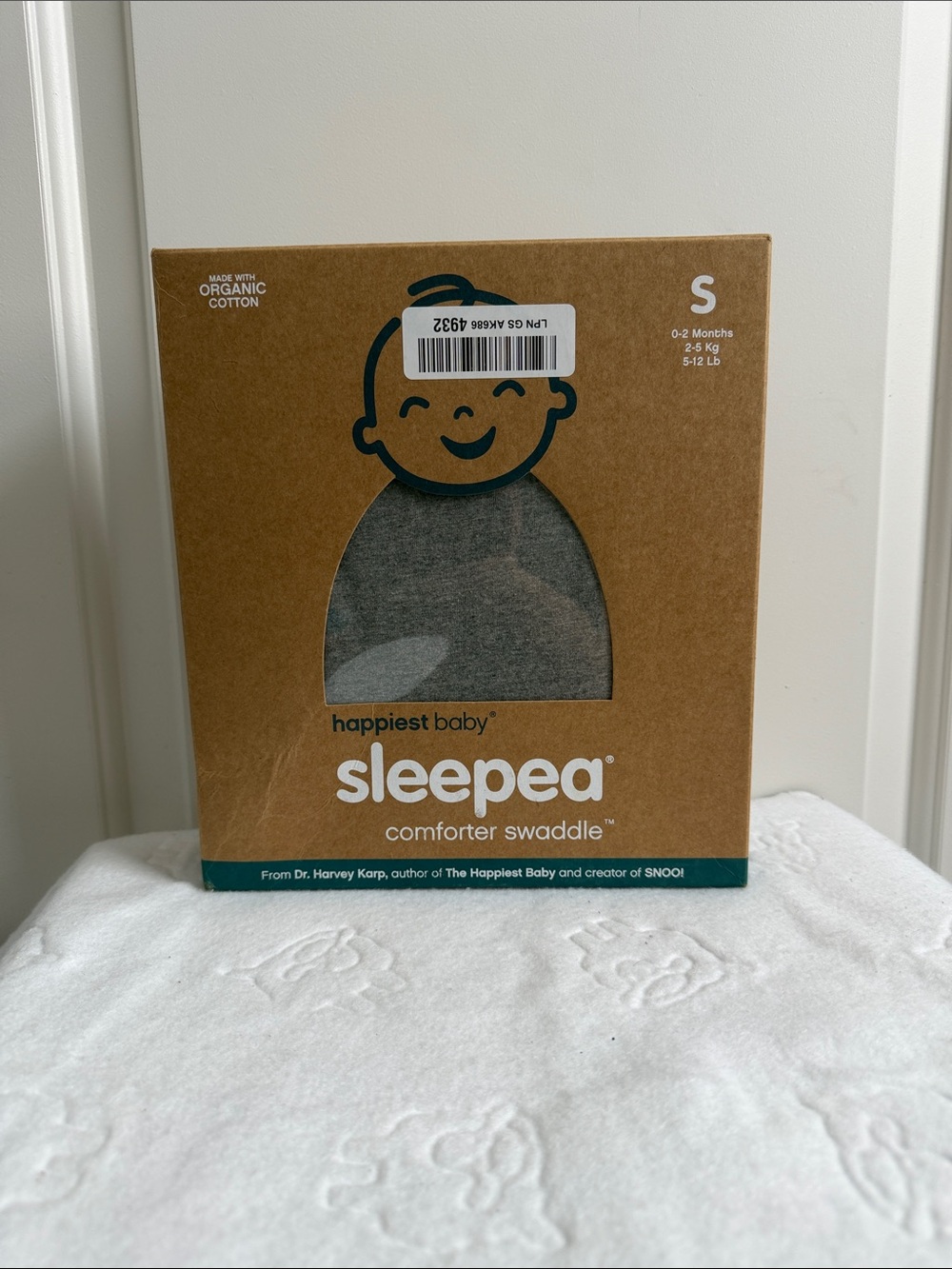 Happiest Baby Sleepea Comforter Swaddle Gray size S 0-2 months